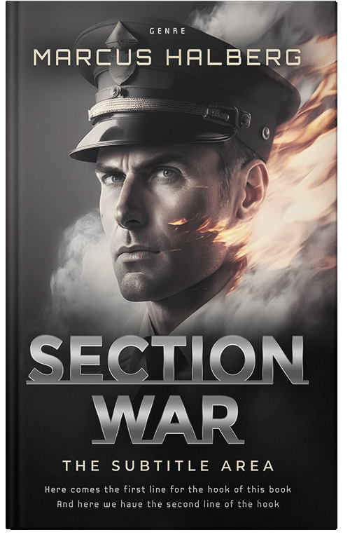 Front view of Premade Historical Book Cover - Soft Amber