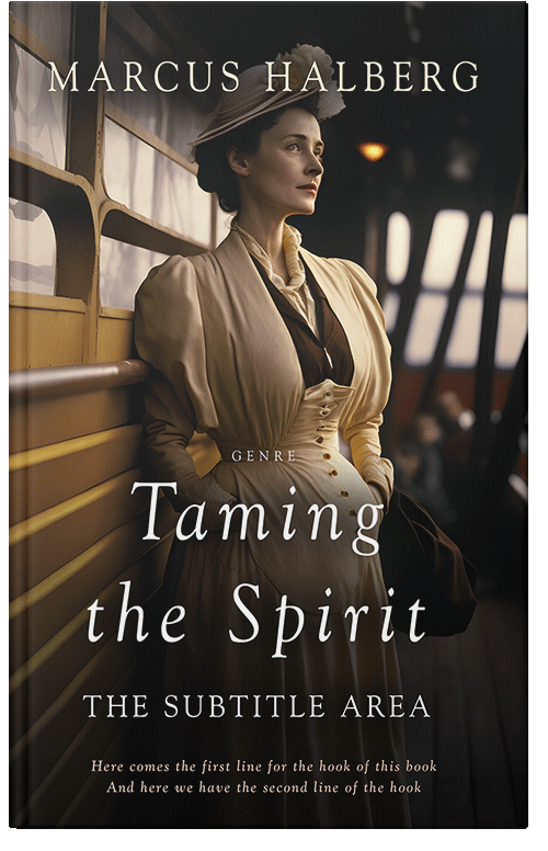 Front view of Premade Romance Book Cover - Oil