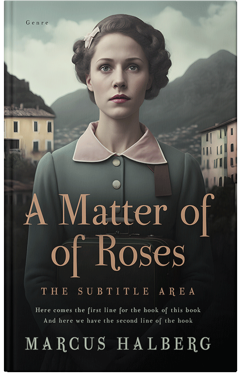 Front view of Premade Romance Book Cover - Bison Hide