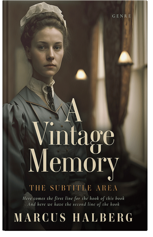 Front view of Premade Historical Book Cover - Oil