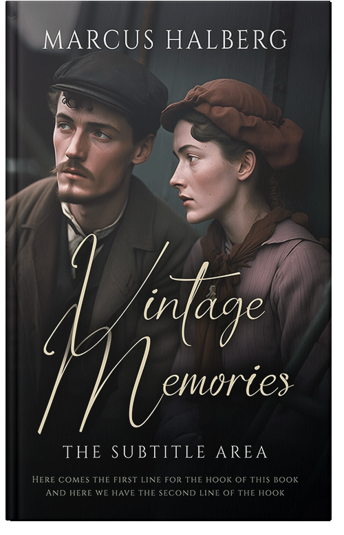 Front view of Premade Romance Book Cover - Cod Gray