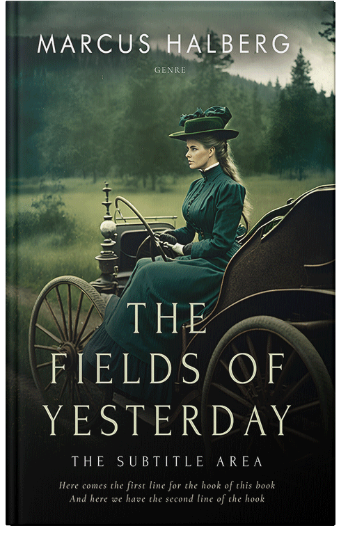 Front view of Premade Historical Book Cover - Racing Green