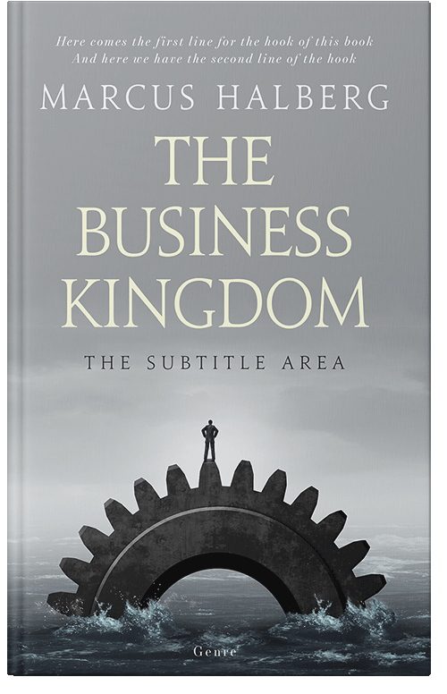 Front view of Premade Business Book Cover - Gray Chateau