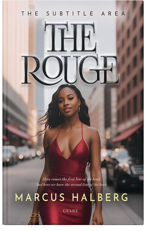 Front view of Premade Romance Book Cover - Silver Rust