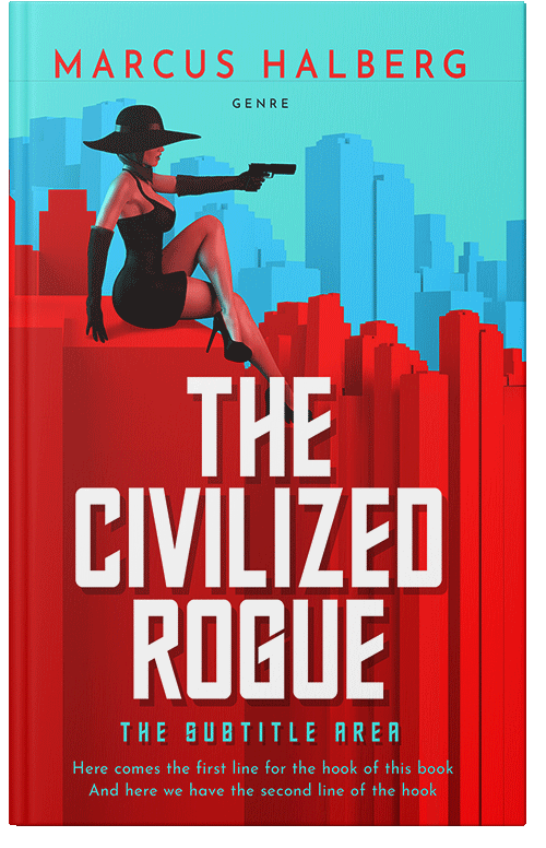 Front view of Premade Mystery & Thriller & Suspense Book Cover - Milano Red