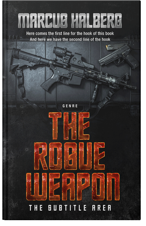 Front view of Premade Action & Adventure Book Cover - Shark