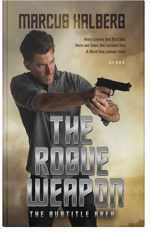 Front view of Premade Action & Adventure Book Cover - Donkey Brown