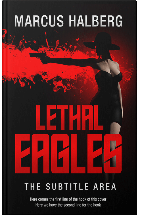 Front view of Premade Mystery & Thriller & Suspense Book Cover - Black