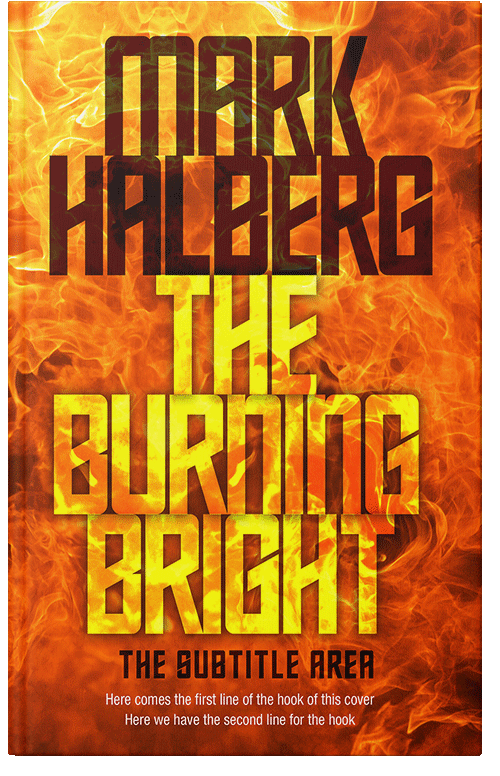 Front view of Premade Action & Adventure Book Cover - Rustic Red