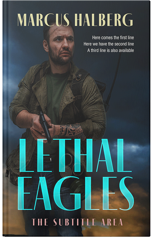 Front view of Premade Apocalyptica Book Cover - Shark