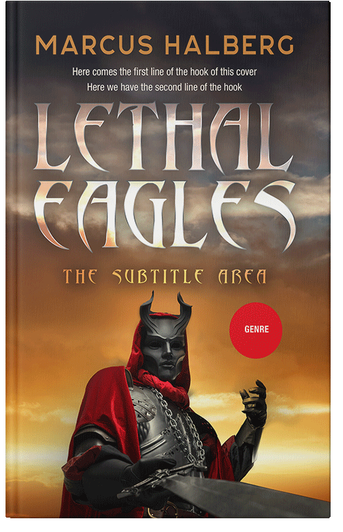 Front view of Premade Fantasy Book Cover - Tobacco Brown