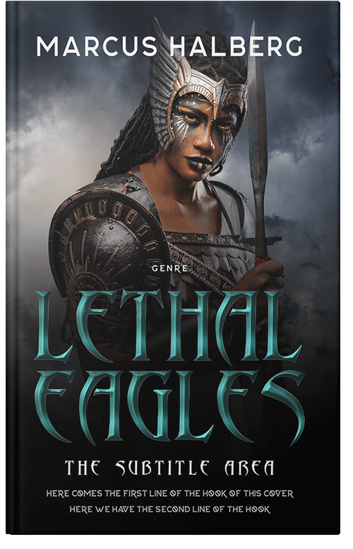 Front view of Premade Historical Book Cover - Shark