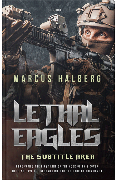 Front view of Premade Action & Adventure Book Cover - Thunder