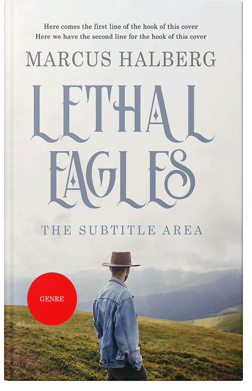 Front view of Premade Western Book Cover - Cararra