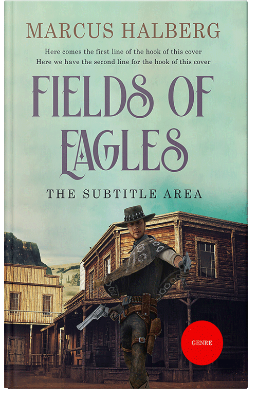 Front view of Premade Action & Adventure Book Cover - Surf