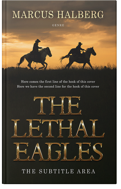 Front view of Premade Action & Adventure Book Cover - Di Serria