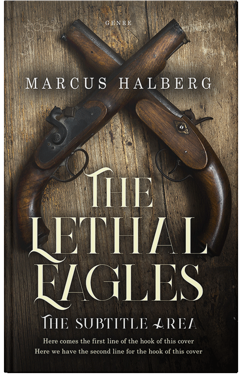 Front view of Premade Western Book Cover - Oil