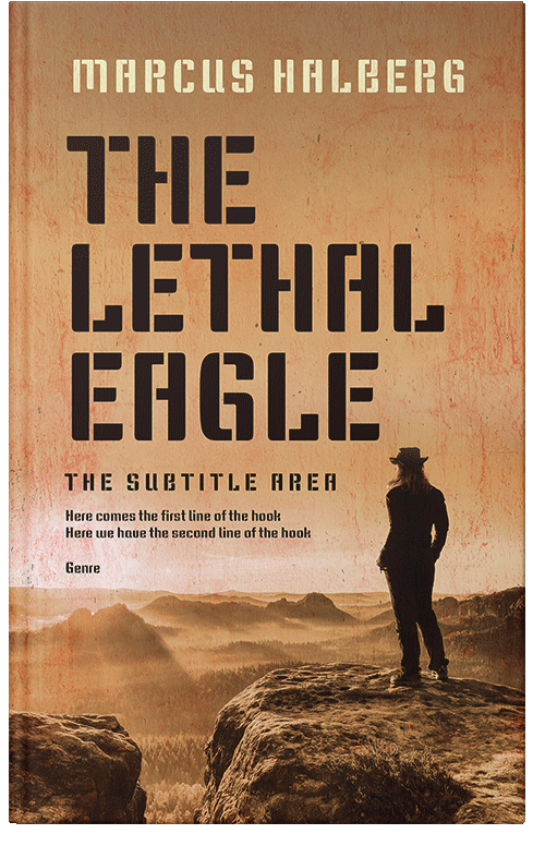 Front view of Premade Action & Adventure Book Cover - Twine