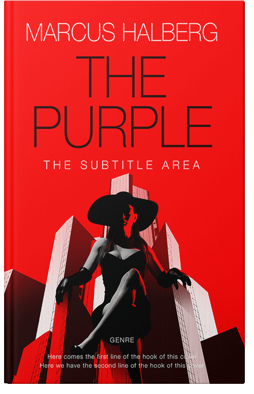 Front view of Premade Mystery & Thriller & Suspense Book Cover - Red