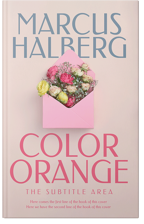 Front view of Premade Romance Book Cover - Oyster Pink