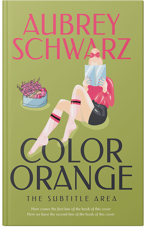 Front view of Premade Romance Book Cover - Olive Green