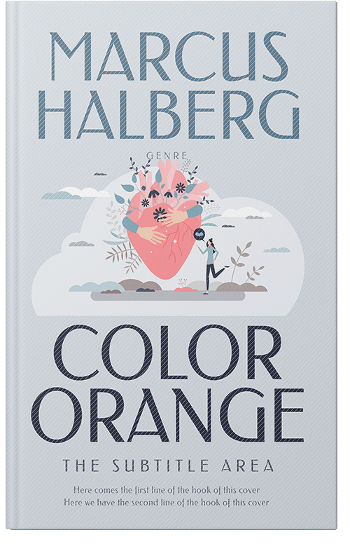 Front view of Premade Health & Mind & Body Book Cover - Iron