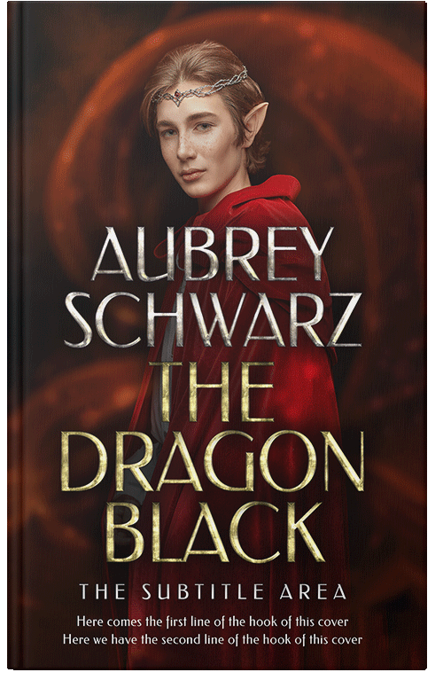 Front view of Premade Fantasy Book Cover - Aubergine