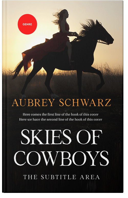 Front view of Premade Western Book Cover - Night Rider