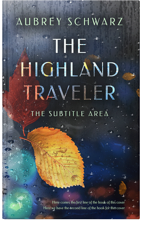 Front view of Premade Travel Book Cover - Ebony Clay