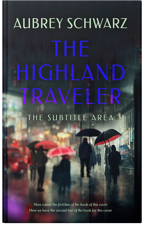 Front view of Premade Abstract Book Cover - Malta