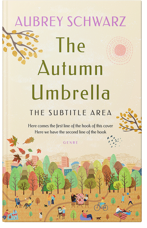 Front view of Premade Literary Fiction Book Cover - Linen