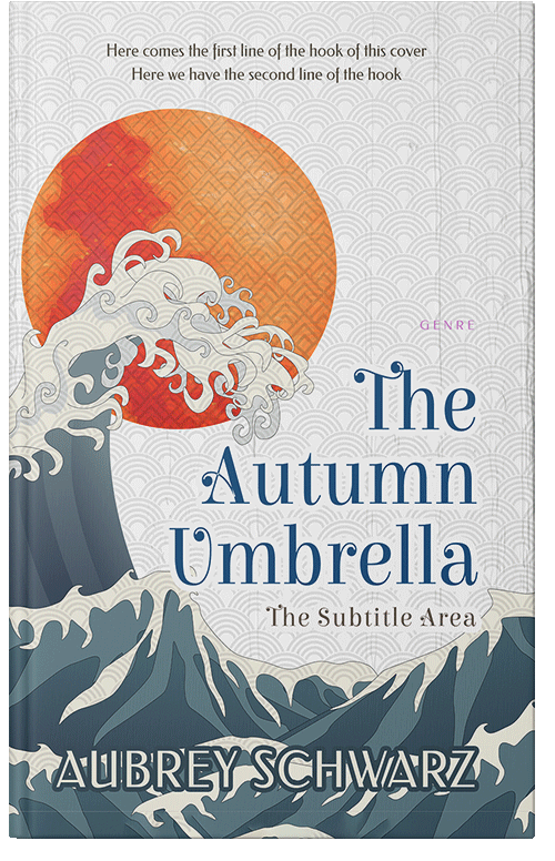 Front view of Premade Abstract Book Cover - Blue Bayoux