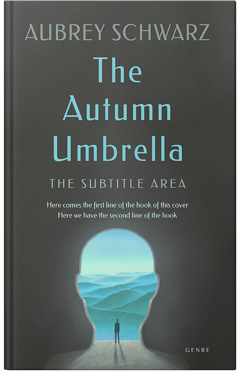 Front view of Premade Self-Improvement & Self-Help Book Cover - Fuscous Gray