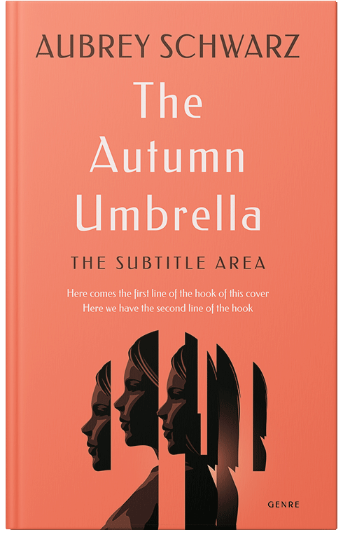 Front view of Premade Romance Book Cover - Salmon