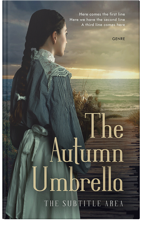 Front view of Premade Romance Book Cover - Lunar Green