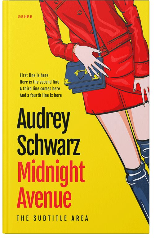 Front view of Premade Chick Lit Book Cover - Red