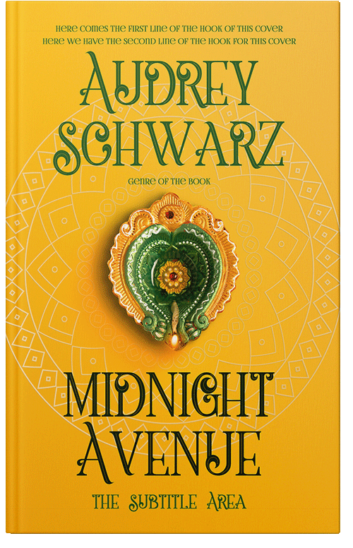 Front view of Premade Religion & Spirituality Book Cover - Lightning Yellow