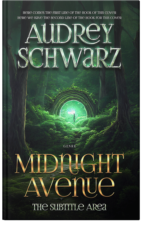 Front view of Premade Fantasy Book Cover - Racing Green
