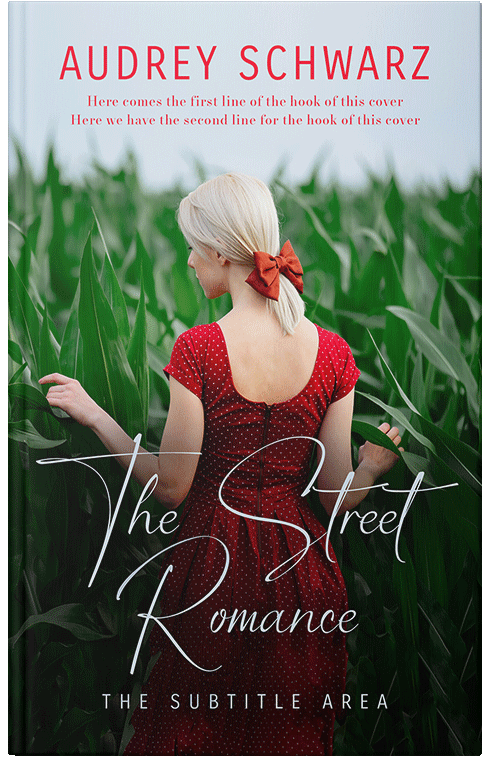 Front view of Premade Romance Book Cover - Black Olive