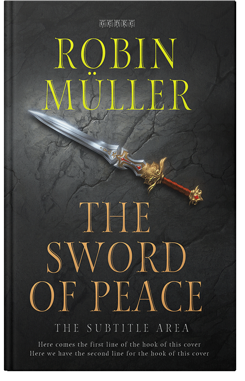 Front view of Premade Fantasy Book Cover - Shark