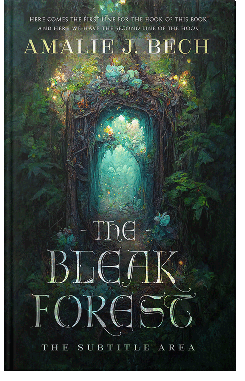 Front view of Premade Fantasy Book Cover - Racing Green