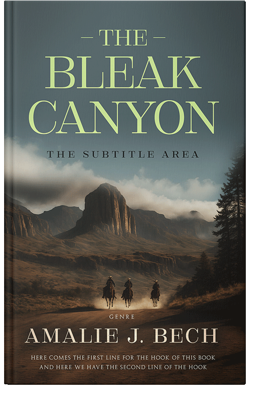 Front view of Premade Action & Adventure Book Cover - Lunar Green