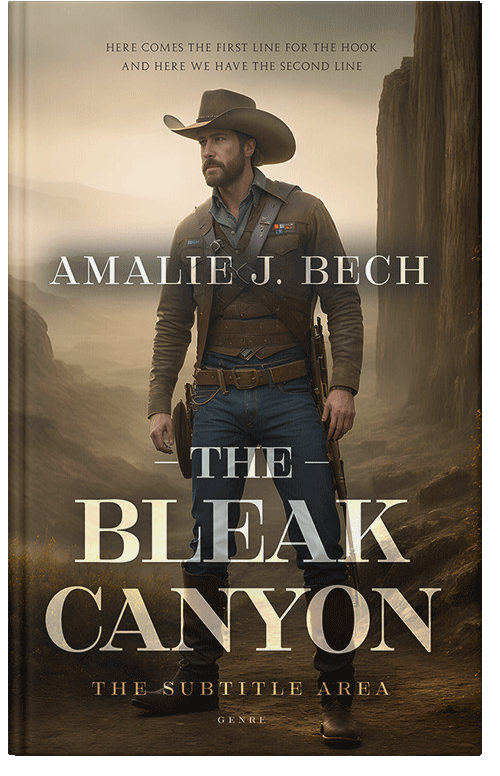 Front view of Premade Action & Adventure Book Cover - Lisbon Brown