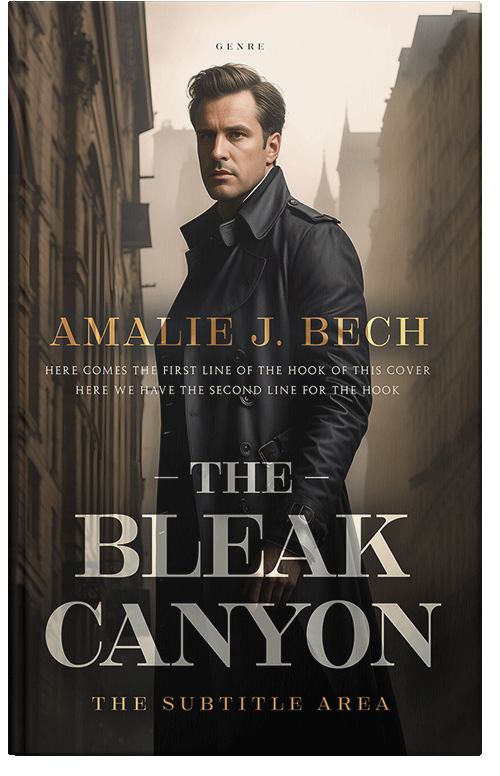 Front view of Premade Mystery & Thriller & Suspense Book Cover - Soft Amber