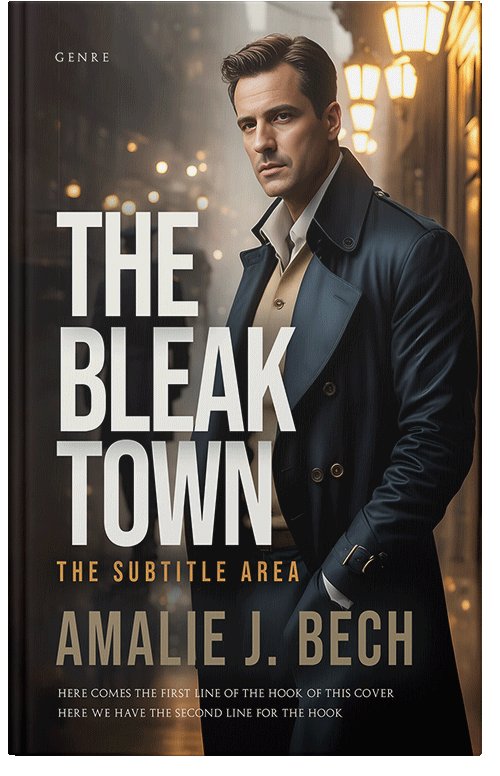 Front view of Premade Mystery & Thriller & Suspense Book Cover - Soft Amber