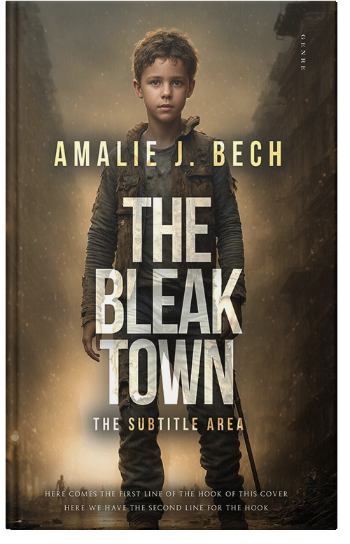 Front view of Premade Apocalyptica Book Cover - Lisbon Brown