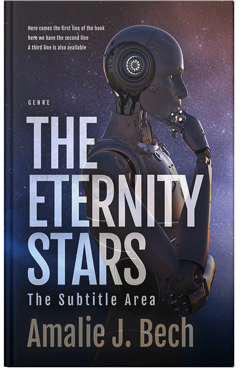 Front view of Premade Science Fiction Book Cover - Steel Gray