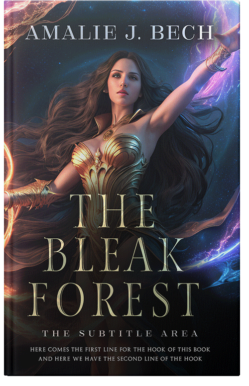 Front view of Premade Fantasy Book Cover - Shark