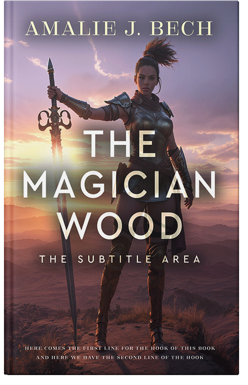 Front view of Premade Fantasy Book Cover - Woody Brown