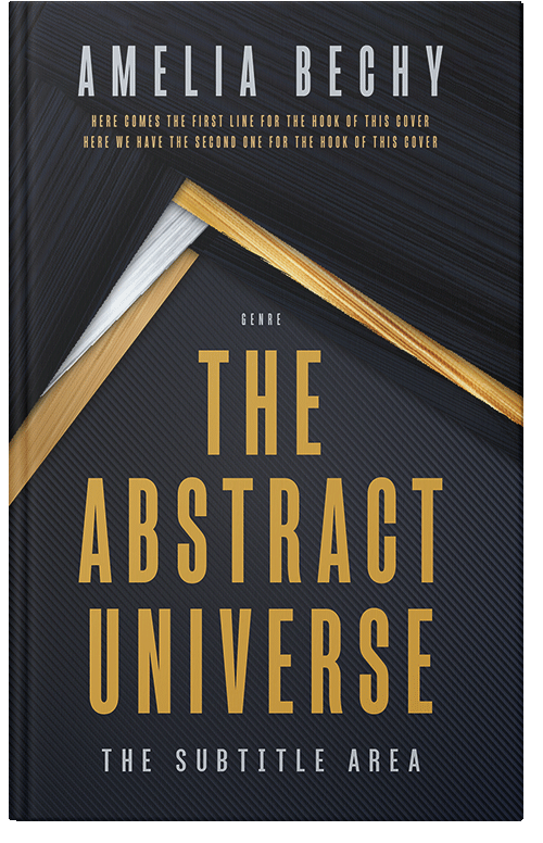 Front view of Premade Abstract Book Cover - Shark